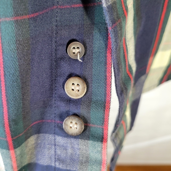Mens Roper LS Plaid 100% Cotton Button Front Shirt Size Medium - Picture 9 of 13